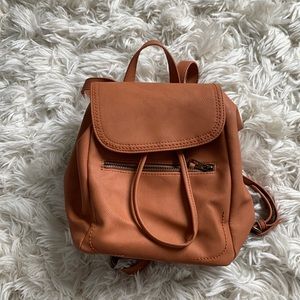 Tan mini backpack